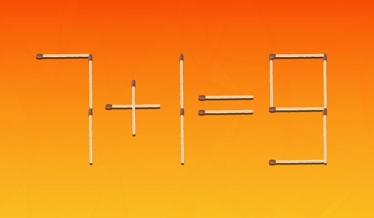 Ktoré 2 zápalky presunúť: 97 % ľudí nedokáže odpovedať za 8 sekúnd